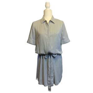 Bailey 44 Striped Button Down Shirt Dress Size Small V0423